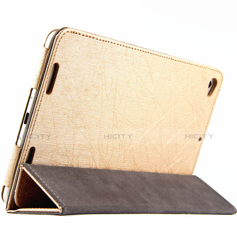 Carcasa de Cuero Cartera con Soporte L01 para Xiaomi Mi Pad 3 Oro