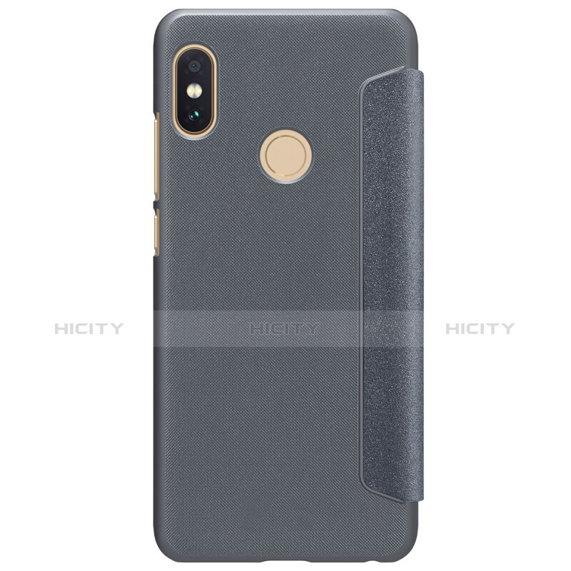 Carcasa de Cuero Cartera con Soporte L01 para Xiaomi Redmi Note 5 Gris