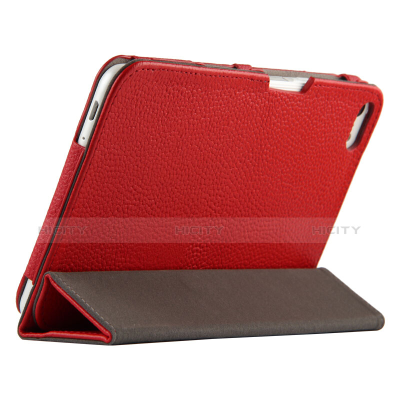 Carcasa de Cuero Cartera con Soporte L02 para Huawei MediaPad T2 Pro 7.0 PLE-703L Rojo