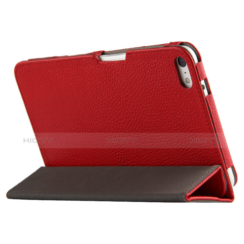 Carcasa de Cuero Cartera con Soporte L02 para Huawei MediaPad T2 Pro 7.0 PLE-703L Rojo