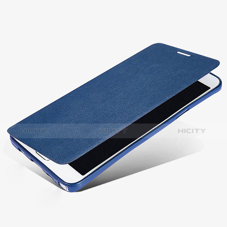 Carcasa de Cuero Cartera con Soporte L02 para Samsung Galaxy Note 5 N9200 N920 N920F Azul