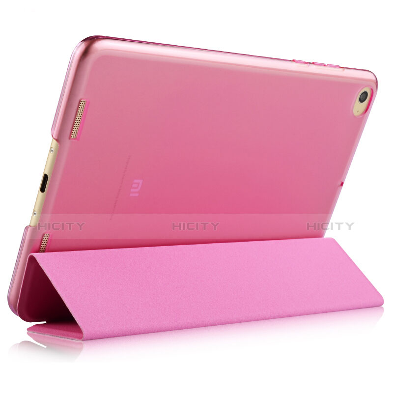 Carcasa de Cuero Cartera con Soporte L02 para Xiaomi Mi Pad 3 Rosa