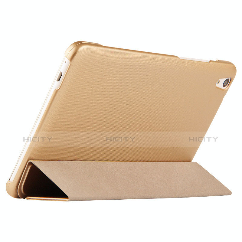 Carcasa de Cuero Cartera con Soporte L03 para Huawei Honor Pad 2 Oro