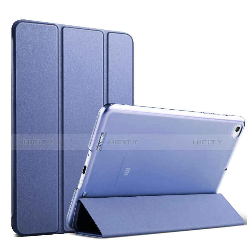 Carcasa de Cuero Cartera con Soporte L03 para Xiaomi Mi Pad 3 Azul