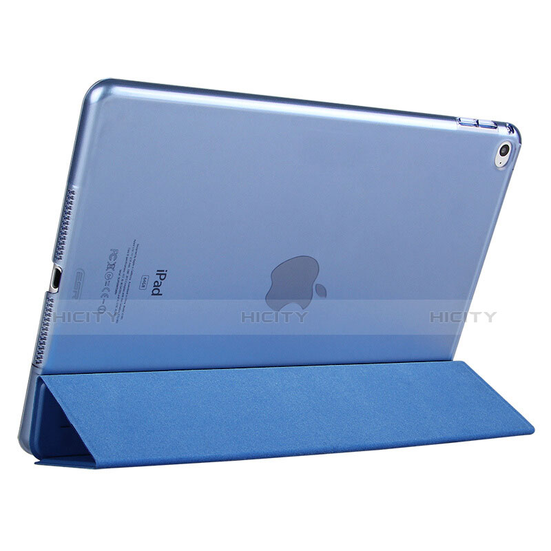 Carcasa de Cuero Cartera con Soporte L05 para Apple iPad Mini 4 Azul