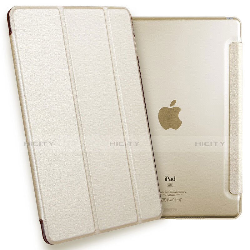 Carcasa de Cuero Cartera con Soporte L05 para Apple iPad Mini 4 Oro