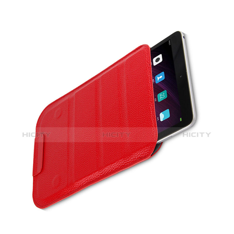 Carcasa de Cuero Cartera con Soporte L07 para Huawei MediaPad M5 8.4 SHT-AL09 SHT-W09 Rojo