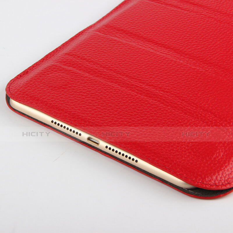 Carcasa de Cuero Cartera con Soporte L07 para Huawei MediaPad M5 8.4 SHT-AL09 SHT-W09 Rojo