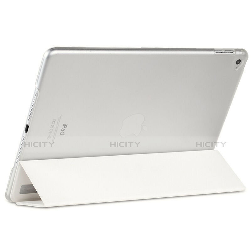 Carcasa de Cuero Cartera con Soporte para Apple iPad Air 2 Blanco