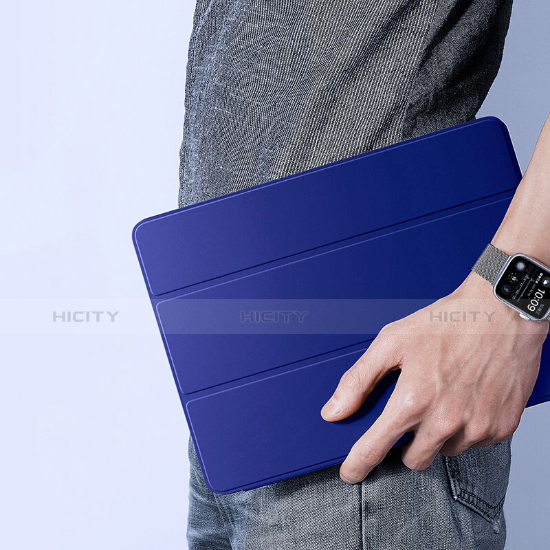 Carcasa de Cuero Cartera con Soporte para Apple iPad Air 3 Azul