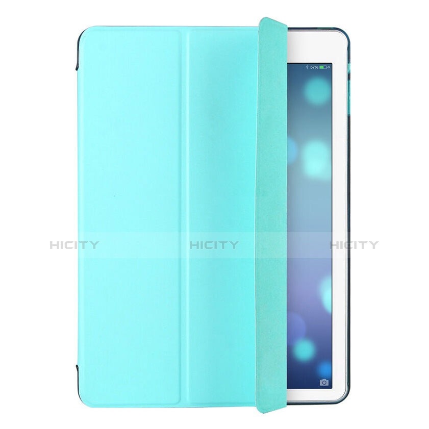 Carcasa de Cuero Cartera con Soporte para Apple iPad Air Azul Cielo