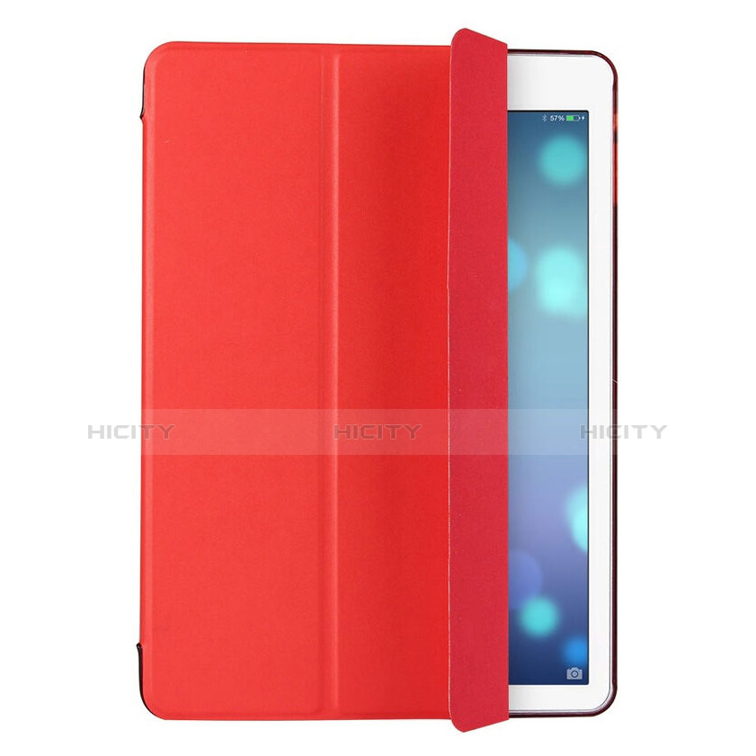 Carcasa de Cuero Cartera con Soporte para Apple iPad Air Rojo