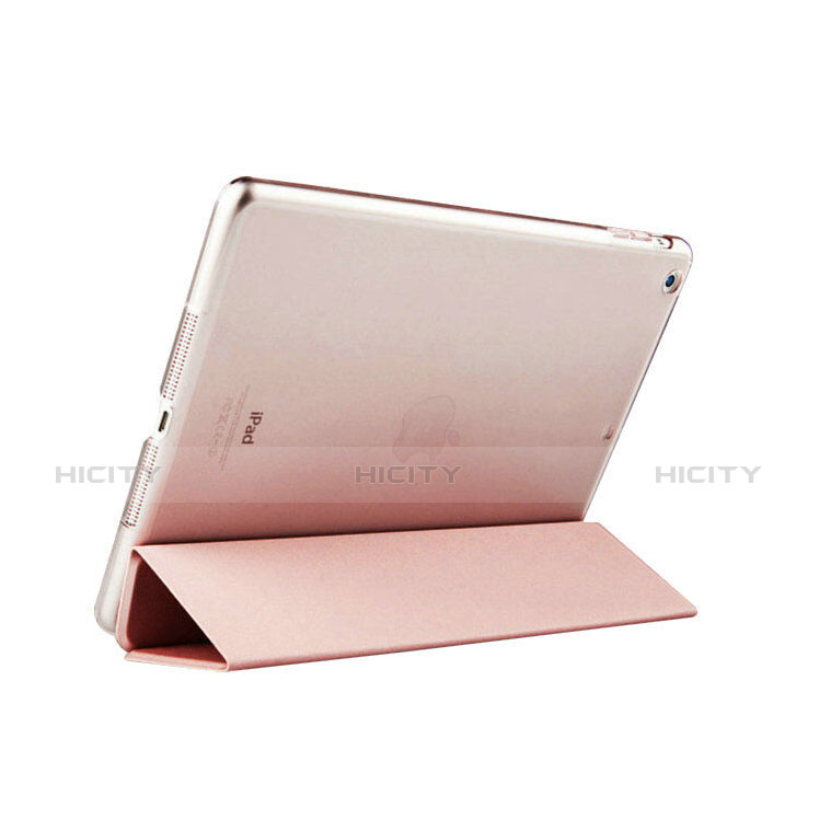 Carcasa de Cuero Cartera con Soporte para Apple iPad Mini 2 Oro Rosa