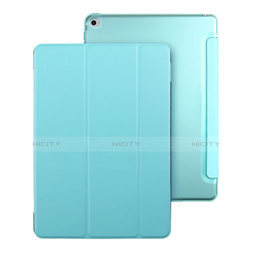 Carcasa de Cuero Cartera con Soporte para Apple iPad Mini 4 Azul Cielo