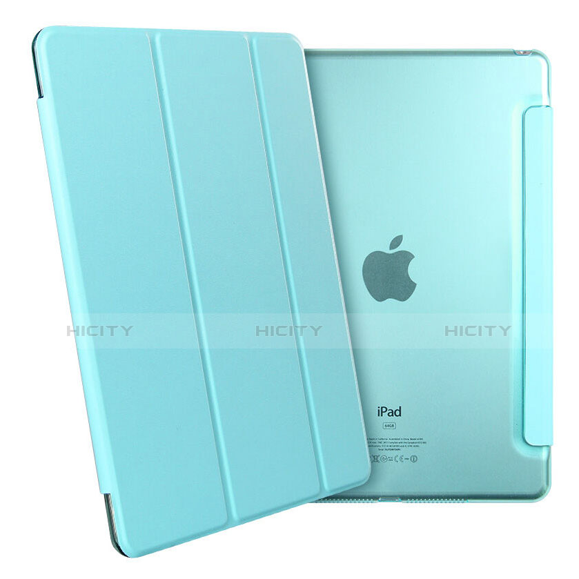 Carcasa de Cuero Cartera con Soporte para Apple iPad Mini 4 Azul Cielo