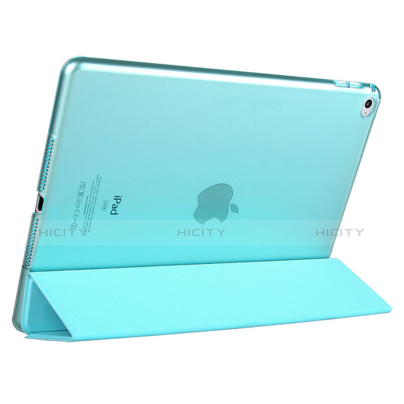 Carcasa de Cuero Cartera con Soporte para Apple iPad Mini 4 Azul Cielo