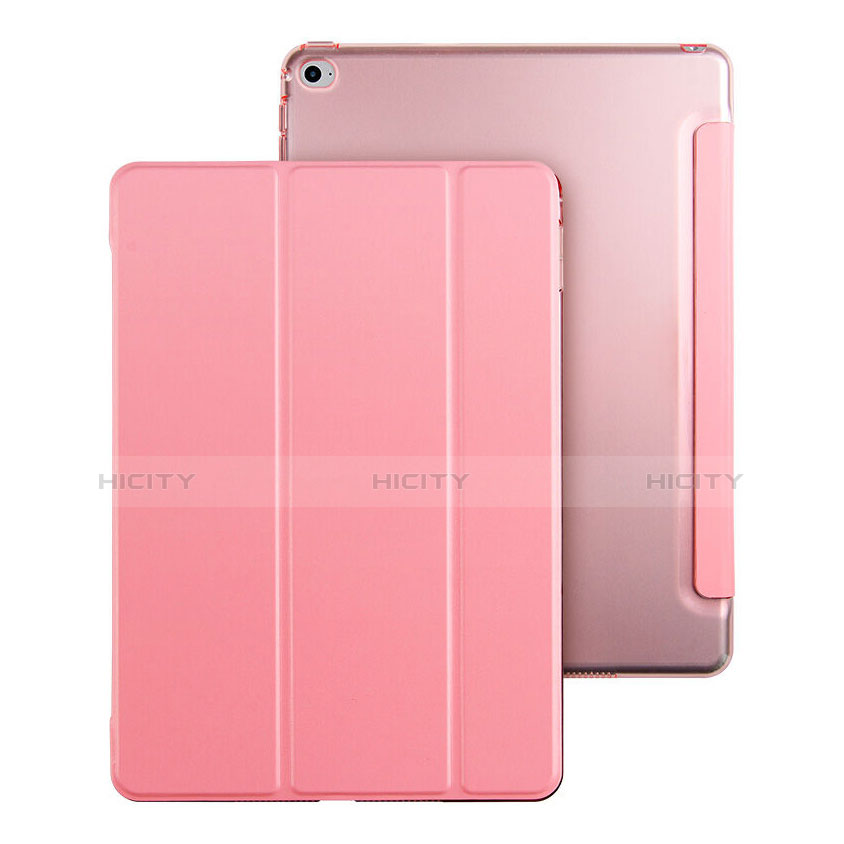 Carcasa de Cuero Cartera con Soporte para Apple iPad Mini 4 Rosa