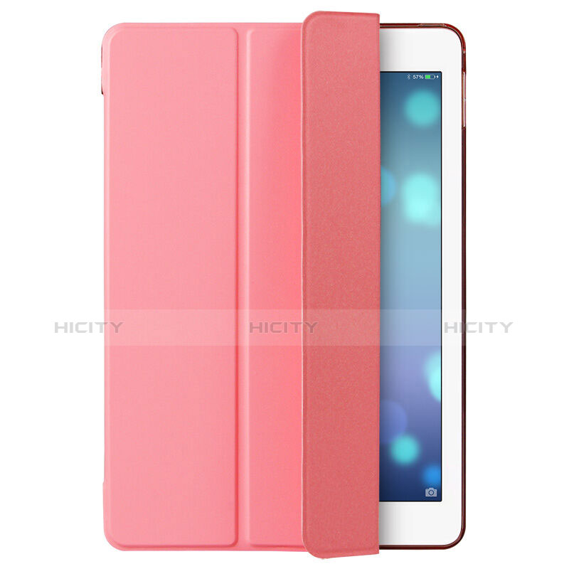 Carcasa de Cuero Cartera con Soporte para Apple iPad Mini 4 Rosa