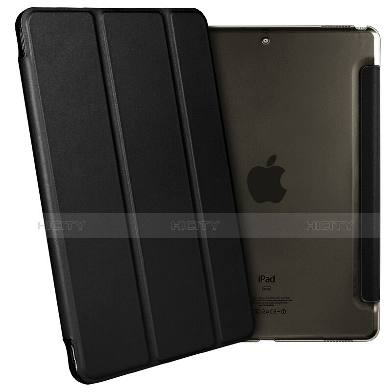 Carcasa de Cuero Cartera con Soporte para Apple iPad Pro 12.9 (2017) Negro