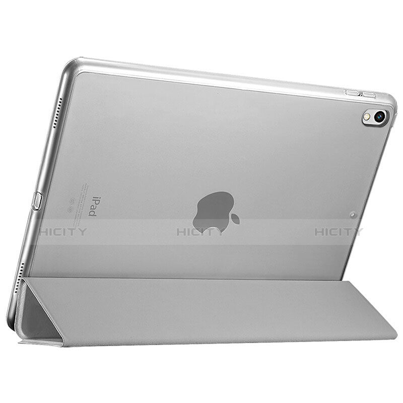Carcasa de Cuero Cartera con Soporte para Apple iPad Pro 12.9 (2017) Plata