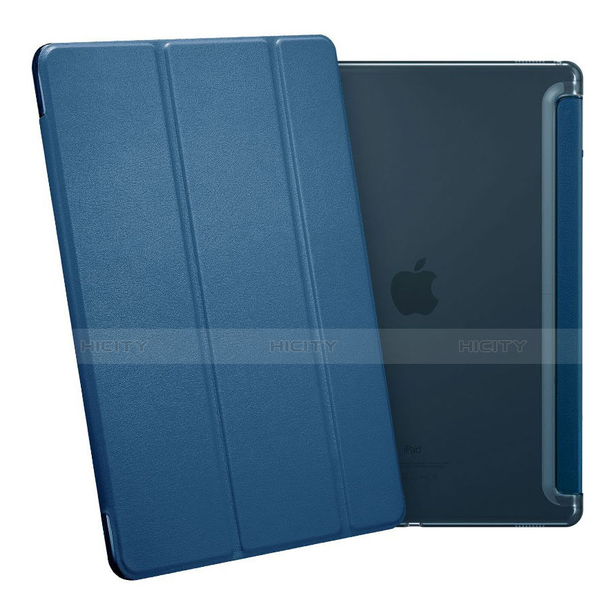 Carcasa de Cuero Cartera con Soporte para Apple iPad Pro 12.9 Azul