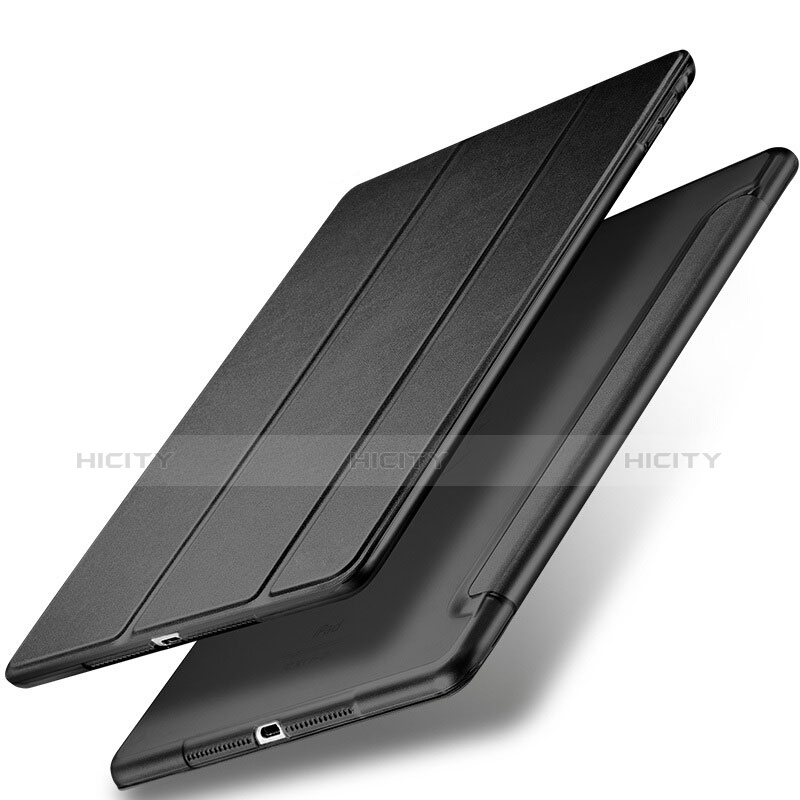 Carcasa de Cuero Cartera con Soporte para Apple New iPad 9.7 (2017) Negro