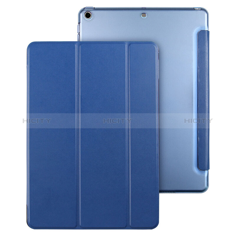 Carcasa de Cuero Cartera con Soporte para Apple New iPad 9.7 (2018) Azul