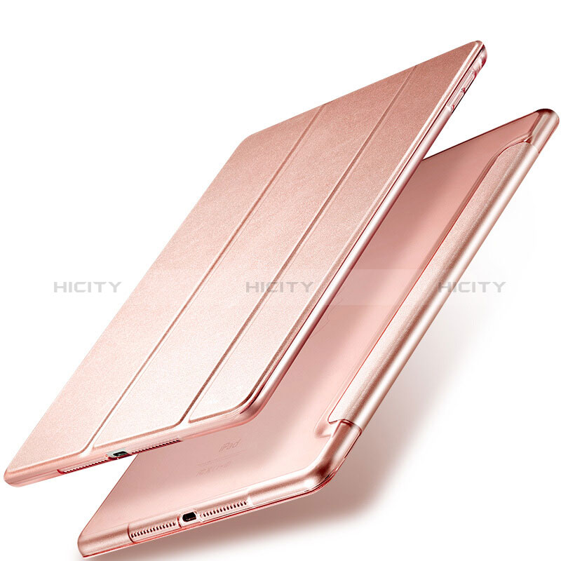 Carcasa de Cuero Cartera con Soporte para Apple New iPad 9.7 (2018) Oro Rosa