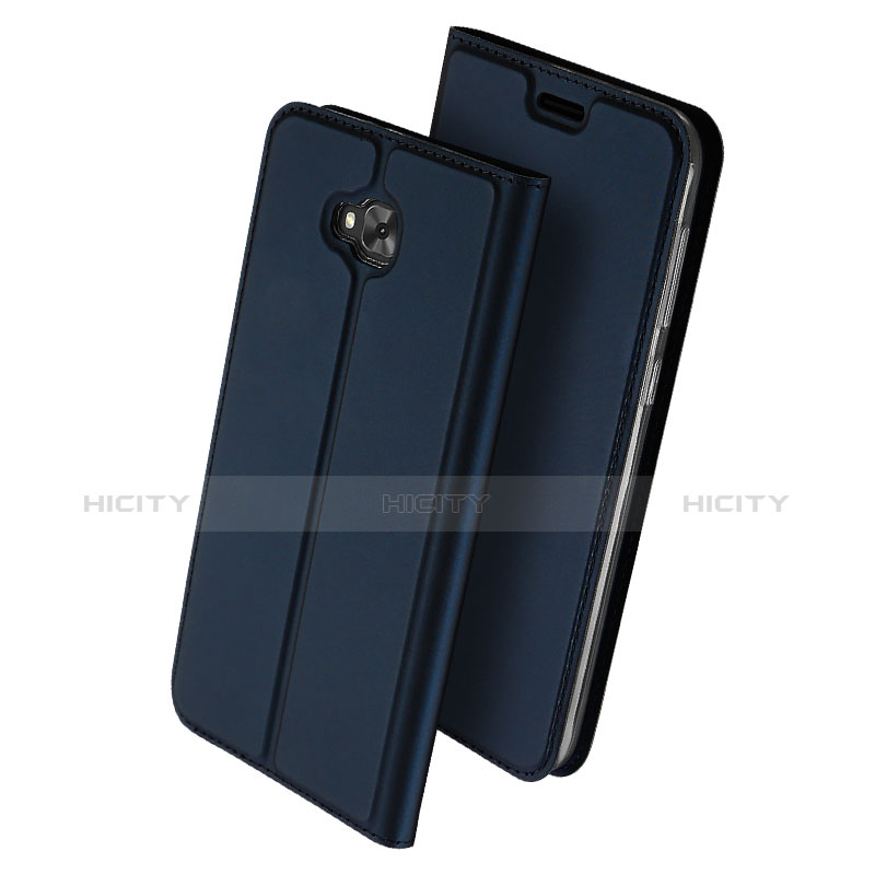 Carcasa de Cuero Cartera con Soporte para Asus Zenfone 4 Selfie ZD553KL Azul