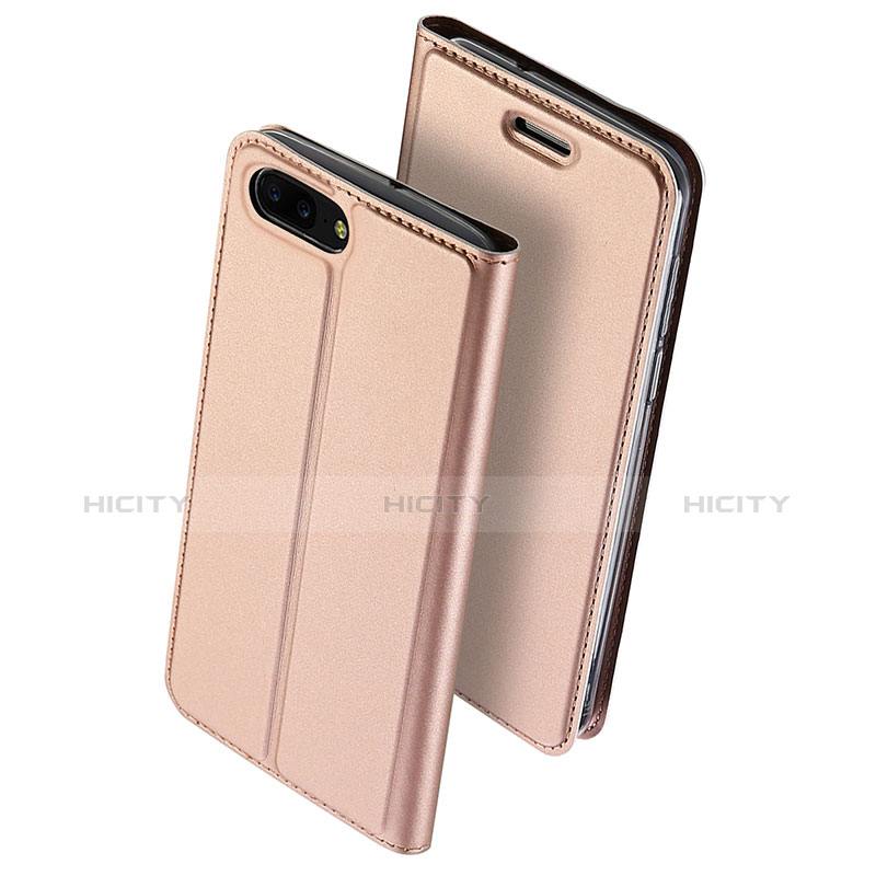 Carcasa de Cuero Cartera con Soporte para Asus Zenfone 4 ZE554KL Oro Rosa