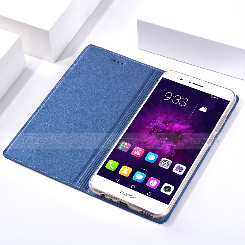Carcasa de Cuero Cartera con Soporte para Huawei Honor 8 Pro Azul