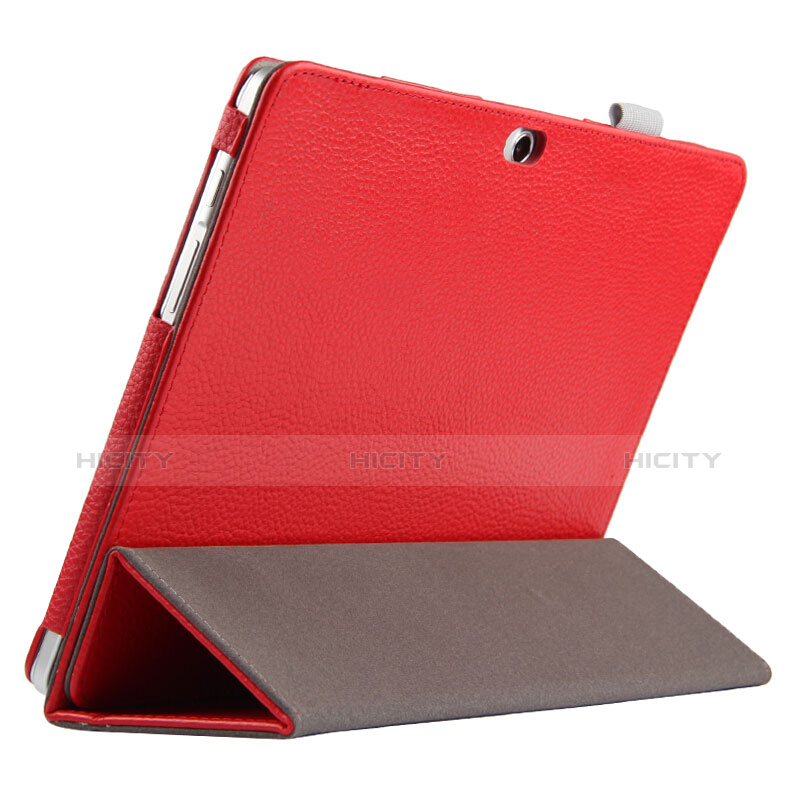 Carcasa de Cuero Cartera con Soporte para Huawei MediaPad M2 10.0 M2-A01 M2-A01W M2-A01L Rojo