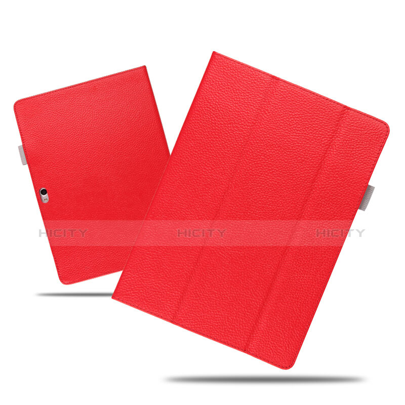 Carcasa de Cuero Cartera con Soporte para Huawei MediaPad M2 10.0 M2-A01 M2-A01W M2-A01L Rojo