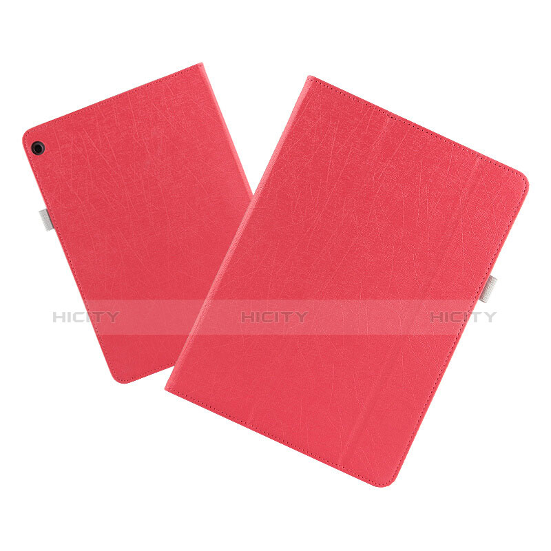 Carcasa de Cuero Cartera con Soporte para Huawei MediaPad M3 Lite 10.1 BAH-W09 Rojo