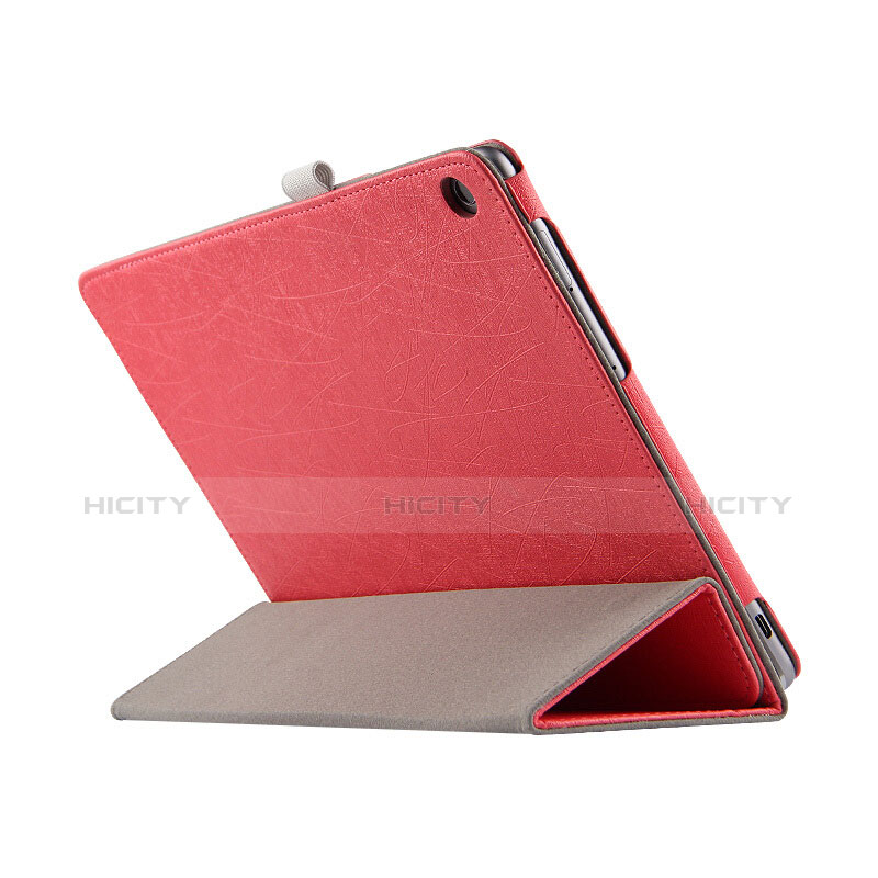 Carcasa de Cuero Cartera con Soporte para Huawei MediaPad M3 Lite 10.1 BAH-W09 Rojo