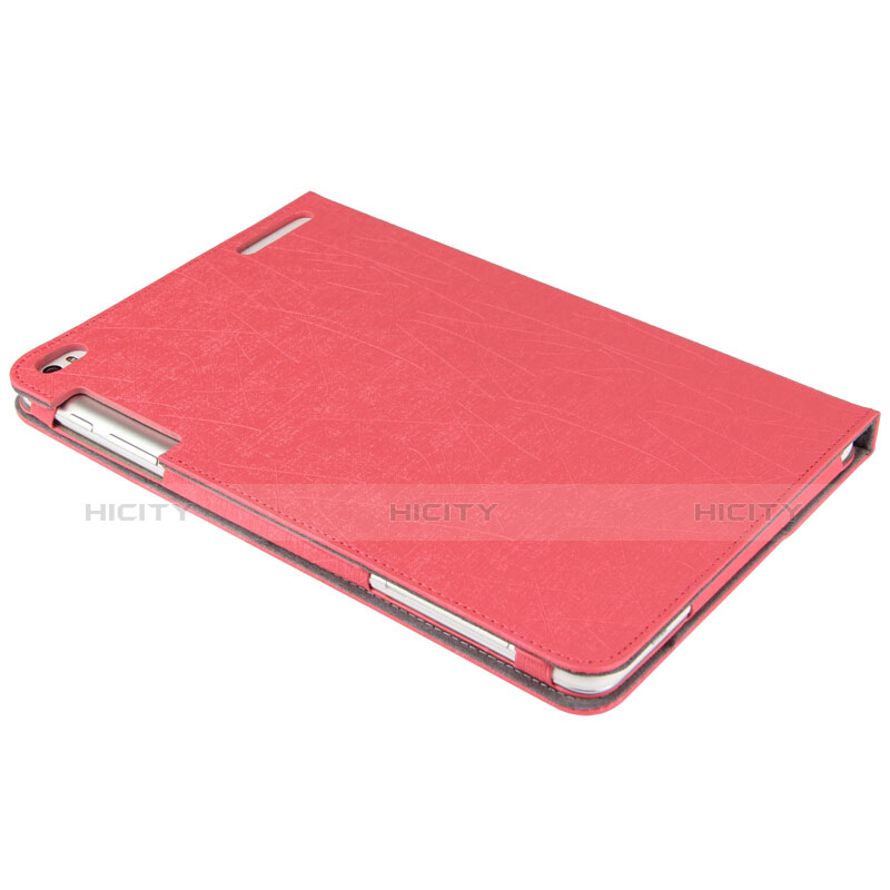 Carcasa de Cuero Cartera con Soporte para Huawei Mediapad T1 10 Pro T1-A21L T1-A23L Rosa Roja