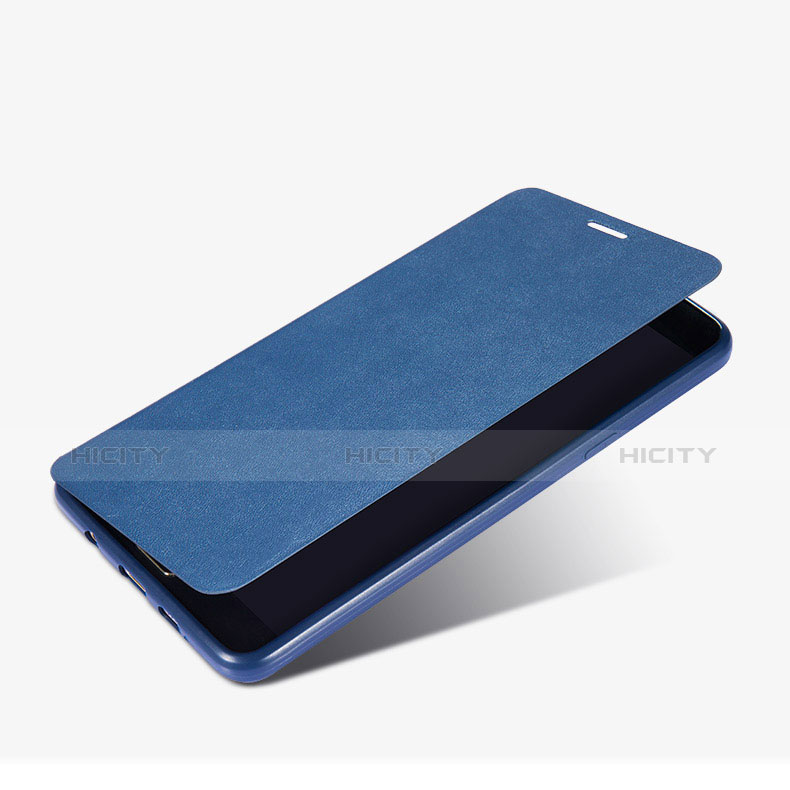 Carcasa de Cuero Cartera con Soporte para Samsung Galaxy A9 Pro (2016) SM-A9100 Azul