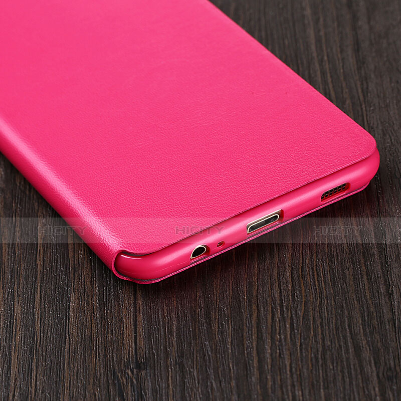Carcasa de Cuero Cartera con Soporte para Samsung Galaxy C5 Pro C5010 Rosa Roja