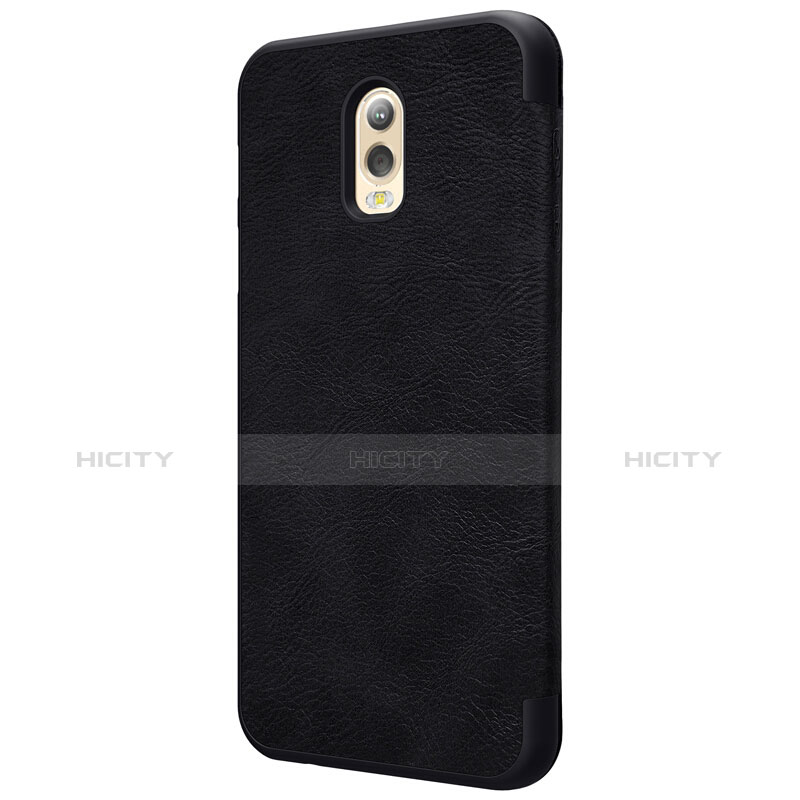 Carcasa de Cuero Cartera con Soporte para Samsung Galaxy C7 (2017) Negro