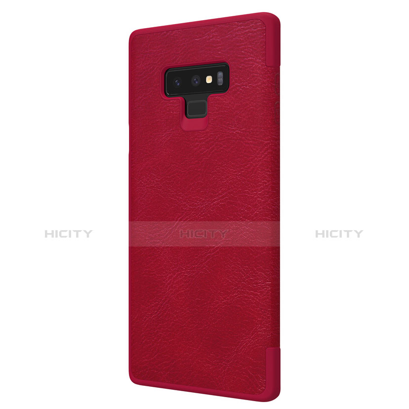 Carcasa de Cuero Cartera con Soporte para Samsung Galaxy Note 9 Rojo