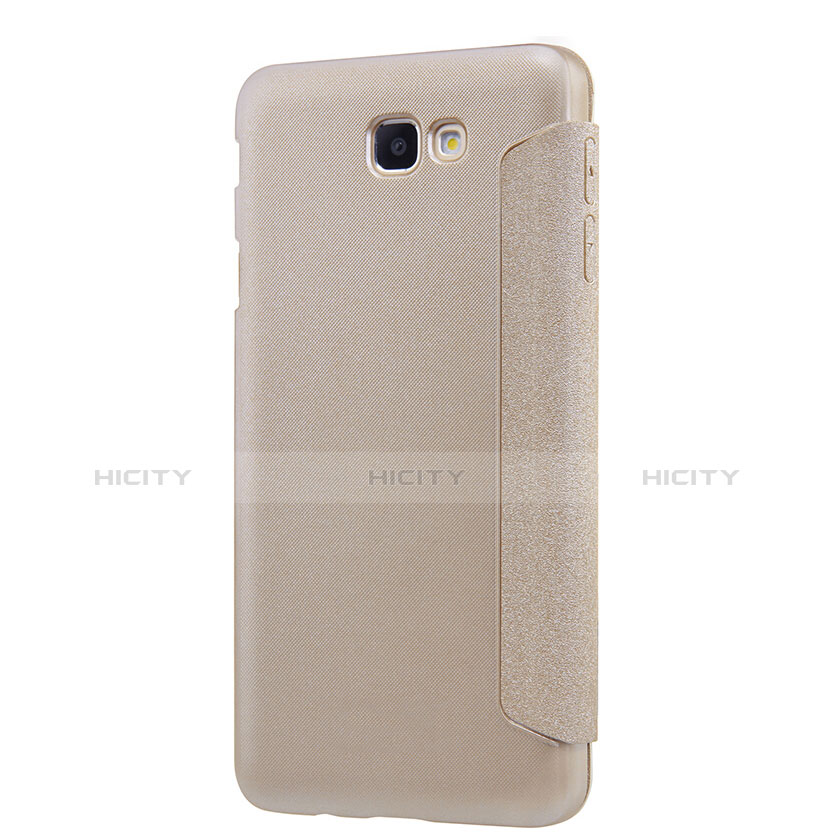 Carcasa de Cuero Cartera con Soporte para Samsung Galaxy On5 (2016) G570 G570F Oro