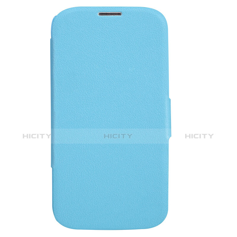 Carcasa de Cuero Cartera con Soporte para Samsung Galaxy S4 IV Advance i9500 Azul
