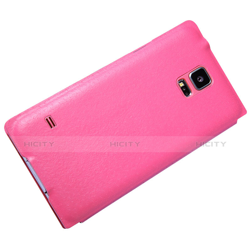 Carcasa de Cuero Cartera con Soporte para Samsung Galaxy S5 Duos Plus Rosa Roja