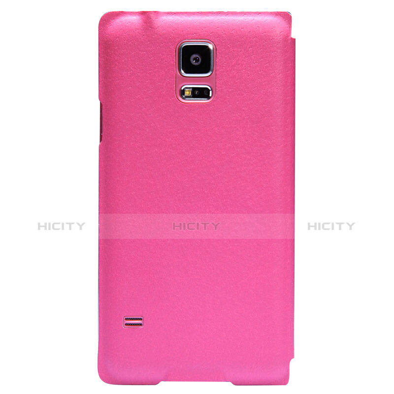 Carcasa de Cuero Cartera con Soporte para Samsung Galaxy S5 G900F G903F Rosa Roja