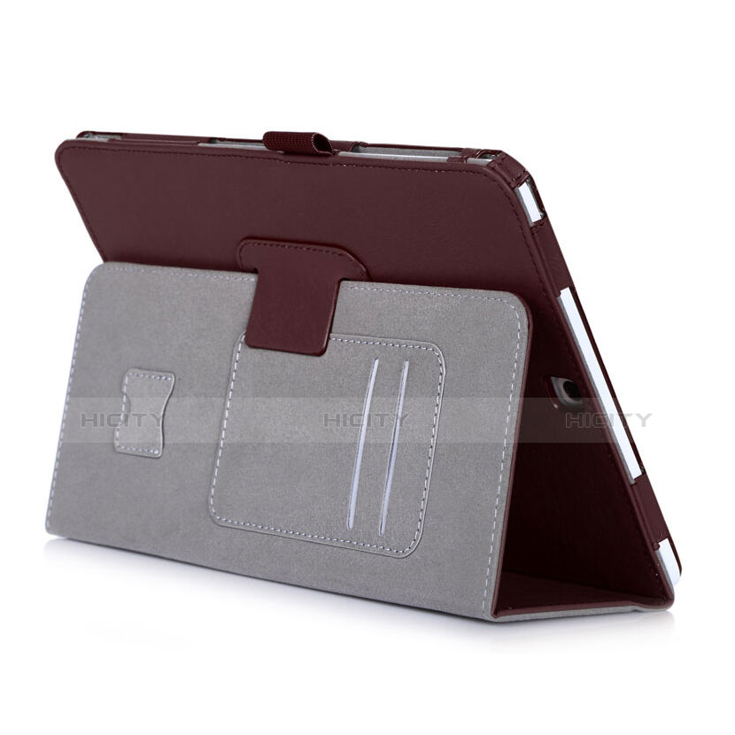 Carcasa de Cuero Cartera con Soporte para Samsung Galaxy Tab S2 9.7 SM-T810 SM-T815 Marron