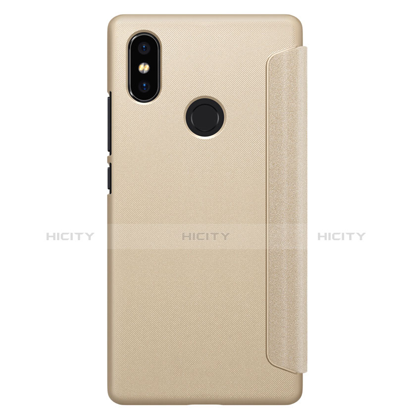 Carcasa de Cuero Cartera con Soporte para Xiaomi Mi 8 SE Oro