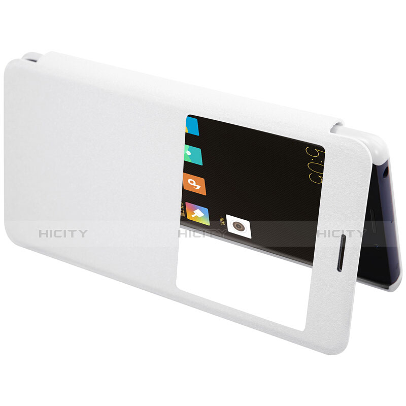 Carcasa de Cuero Cartera con Soporte para Xiaomi Mi Note 2 Blanco