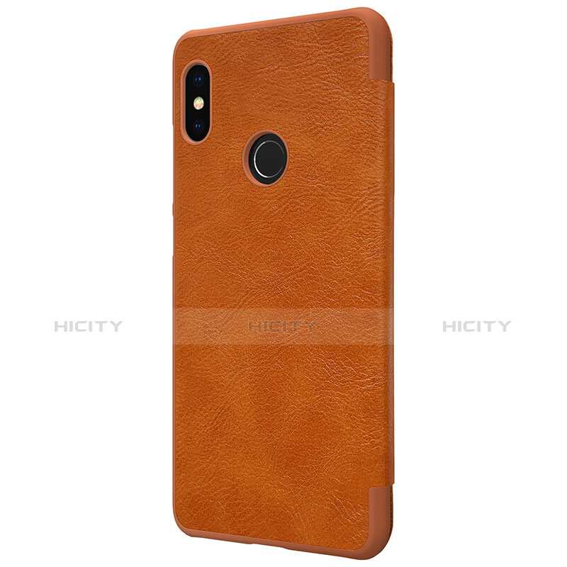 Carcasa de Cuero Cartera con Soporte para Xiaomi Redmi Note 5 Pro Marron