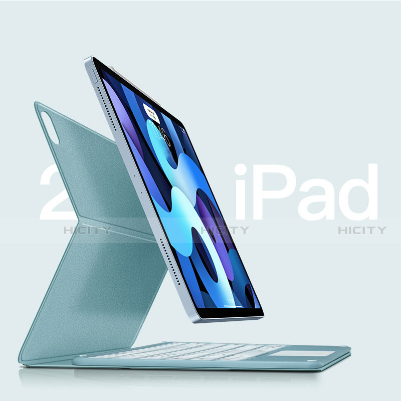 Carcasa de Cuero Cartera con Teclado K01 para Apple iPad Air 4 10.9 (2020)