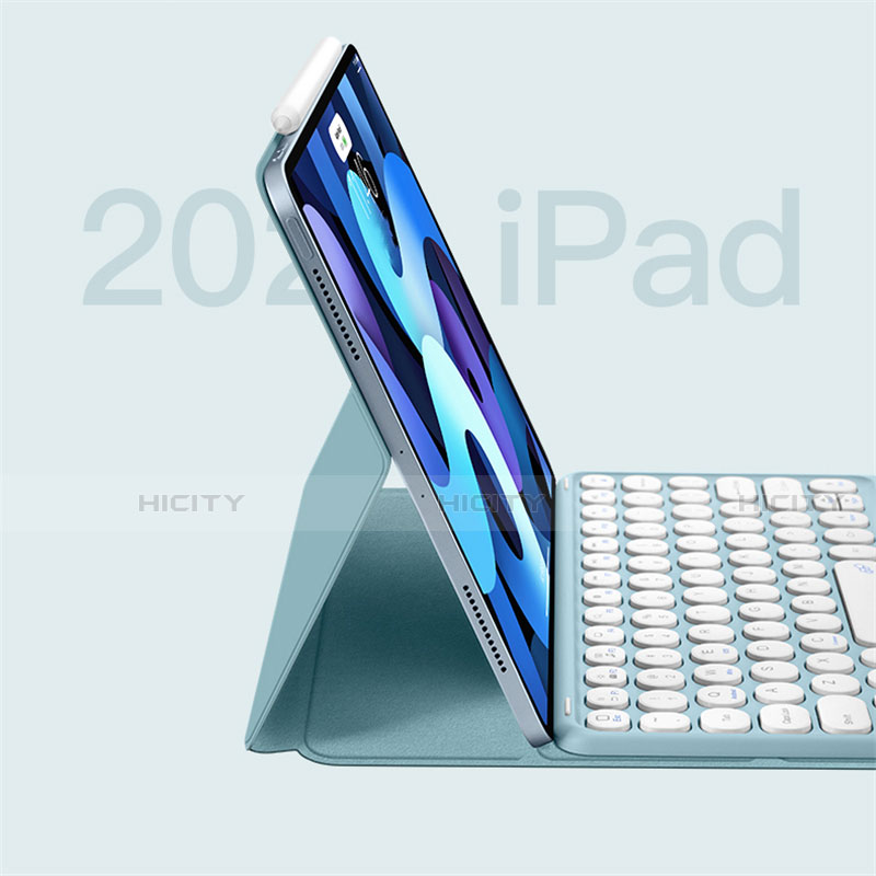 Carcasa de Cuero Cartera con Teclado K01 para Apple iPad Air 5 10.9 (2022)